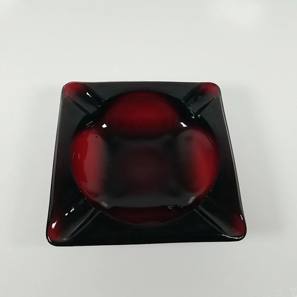 Vintage Ashtray Ruby Red